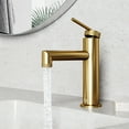 thumbnail image 3 of VIGO Sterling Single Handle Single-Hole Bathroom Faucet in Matte Brushed Gold, 3 of 13