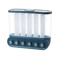 thumbnail image 1 of kurtrusly 1/2/3 Wall-Mounted Dry Food Storage Dispenser Convenient Rice Box Candy Organizer Blue 6 Grid 1 Pc, 1 of 6