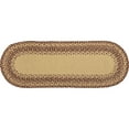 thumbnail image 5 of VHC Brands Burgundy Tan Primitive Jute Runner Braided Textured Stenciled Stars 13"x36", 5 of 6