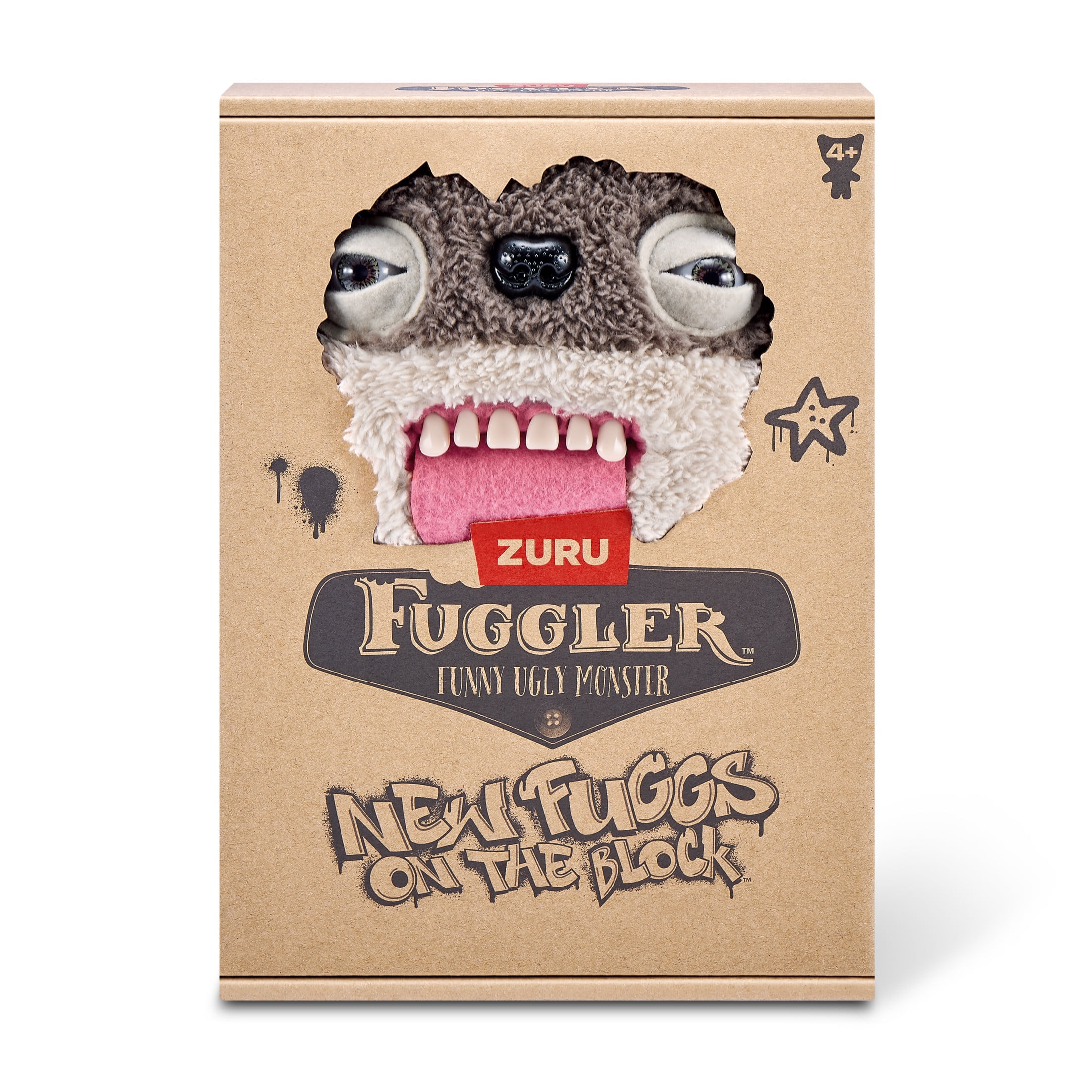 Fuggler New Fuggs on the Block 9 inch (Scarescome Square Bear), Funny Ugly Monster Soft Plush Toy by(图2)