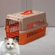 thumbnail image 1 of Puerta de alambre por aerolínea, jaula de viaje para perros, transportador de animales pequeños, gatos, transportador de viaje para mascotas Naranja, 1 of 8