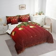 thumbnail image 3 of jejeloiu Gold Christmas Ball Twin Bedding Sets 7-Piece,Merry Xmas Theme Bedding Comforter Set,Sequin Print Sheet Sets For Girls Boys,Breathable Home Decor Reversible, 3 of 8