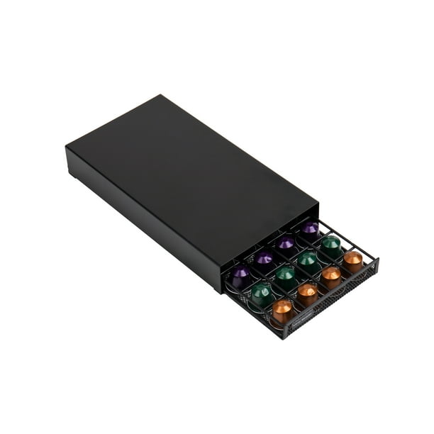 Mind Reader Espresso Pod Storage, Wire Mesh Drawer Coffee Pod, Black