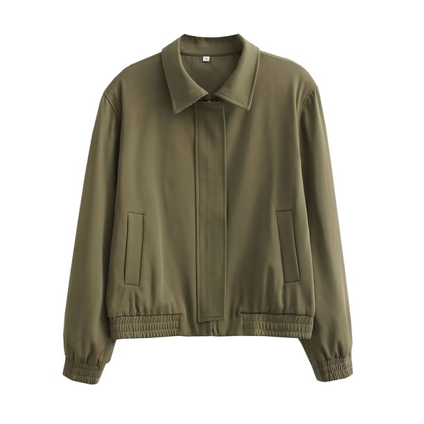 Chaquetas y abrigos de piel sintética sin capucha y manga larga para mujer, moda informal, con cremallera, cárdigan liso, blusa, abrigo con bolsillo, blusa para mujer