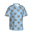 thumbnail image 2 of Daiia Terrier Hawaiian Shirt for Men Gentle Cotton Regular Short Sleeve Casual-Small, 2 of 9