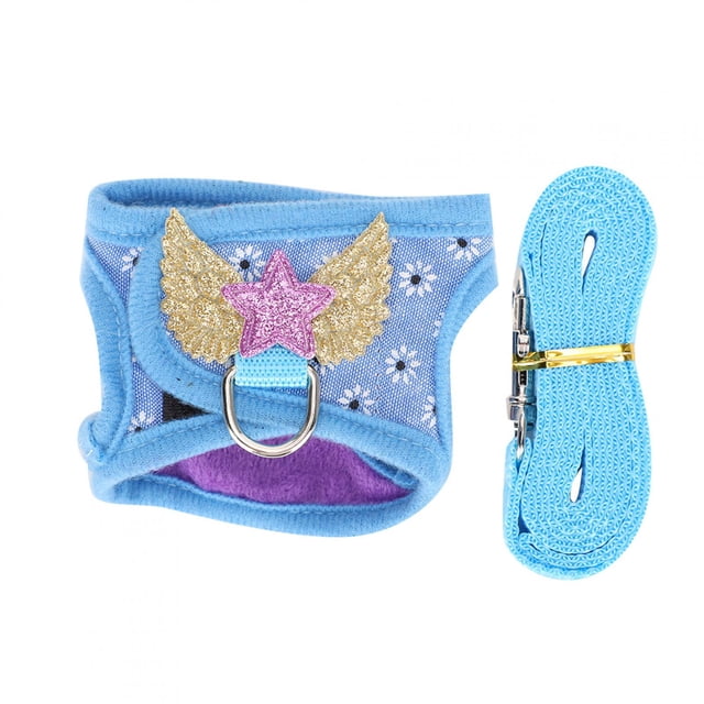 Laisse pour Animaux de Compagnie, Modèle de Fraise de Bande Dessinée Gilet de Traction Réglable Animaux de Compagnie Fournitures Lapin Marche, pour Lapin Hamster S, M, L