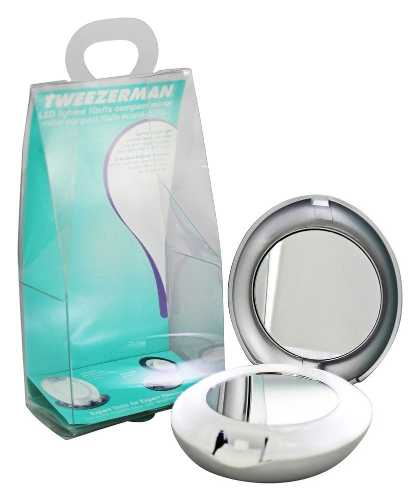 Tweezerman Led Lighted 10x 1x Compact Mirrors Com