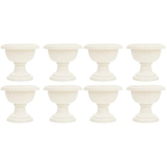 2 Count Plastic Gardening Flowerpots Planter Succulent Planters Stand Gold Vases