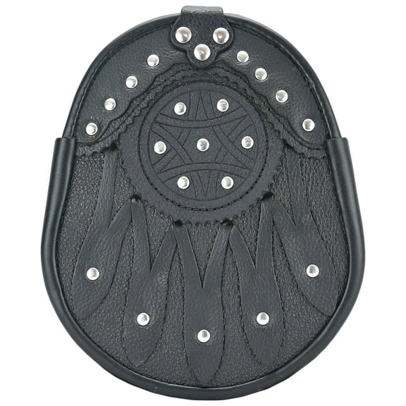 Gentry Choice Scottish Sporran Celtic Craft Stone Black Highlander Sporran Mens Traditional Kilt Sporran