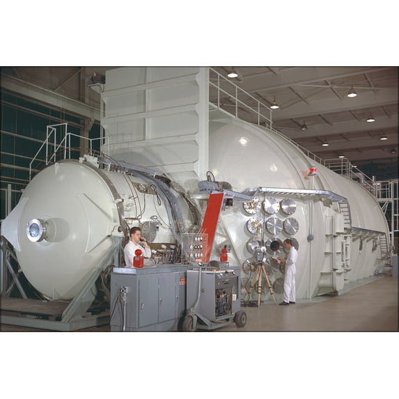 24"x36" Gallery Poster, Ion Engine and Tank 6 at Electric Propulsion Lab GPN 2000 000389
