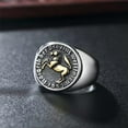 thumbnail image 3 of QQTDFG Mens Animal Rings Stainless Steel Dragon Tiger Wolf Wild Boar Punk Biker Hip Hop-Silver Eagle G-10, 3 of 8