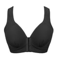 thumbnail image 3 of Sujetador Inalámbrico Transpirable Hebilla Frontal Correa Ancha Ropa Interior Delgada para Mujer Niña, Negro, 36/80 sidaley AP001203-01, 3 of 7