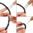 thumbnail image 4 of ZHAOCHENG piezas de herramientas para rastas Incluye 3 piezas de rastas de crochet 1 gancho 2 ganchos 3 ganchos Aguja para tejer cabello de crochet 2 piezas de herramienta de bloqueo de cabello para t, 4 of 5