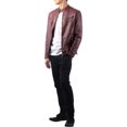 thumbnail image 2 of Ma Croix Mens Classic Motorcycle Winter Biker PU Leather Jacket S-XL, 2 of 6