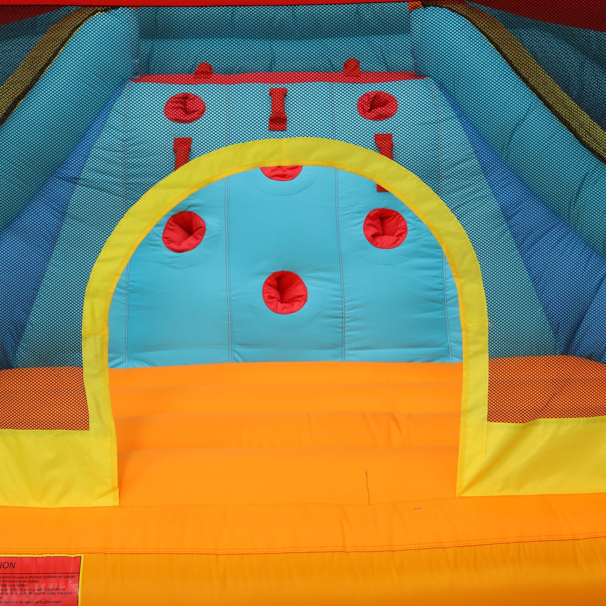 Funcid Inflatable Bounce House, Double Water Slide for Kids 3-12 Y, 14Ft Large Wet Dry Waterslide Park Bouncy Castle w/ Water Gun & Spray,Blower, Blow Up Water Slides for Kids Backyard