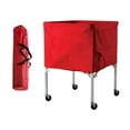 thumbnail image 2 of LOVIVER Chariot de Sport à Roulettes avec Sac Cage de Balle de Sport pour Jouet de Volleyball Tennis Rouge, 2 of 8