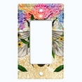 thumbnail image 5 of Metal Light Switch Plate Cover Unique Colorful Floral Bee Yellow Mandala BUT029, 5 of 13