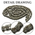 MANLINGDA 5ft Roller Chain Carbon Steel w/ 1 Link for Go Kart Bike