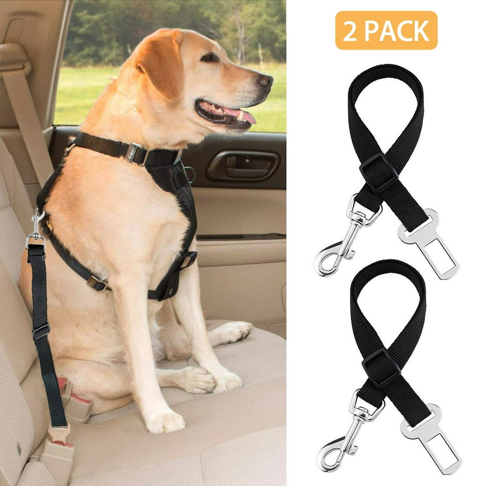 (2Pack) Pet Seat Belt, EEEkit Restraint Adjustable Dog Cat Car Safety