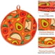thumbnail image 5 of Bolsa calentadora con aislamiento y soporte de tela apto para microondas que mantiene el calor para harina de maíz, taco, pizza, pan hasta una hora, naranja, 5 of 5