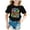0-Black3134, variant on Girls Back-To-School T Shirt Short Sleeve Round Neck T-Shirt for Kids, Sizes 3-4