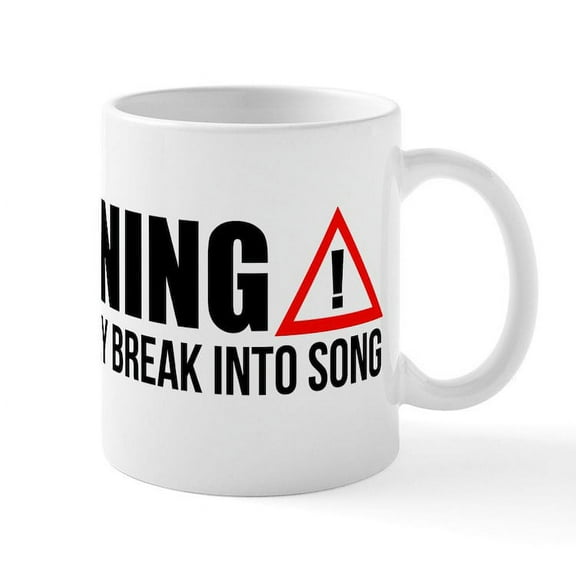 CafePress - Warning Spontaneous Singing - 11 oz Ceramic Mug - Novelty Coffee Tea Cup
