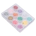 thumbnail image 3 of 12 colores Nail Art lentejuelas 2,5 x 4 mm brillante decoración de uñas herramienta de manicura, 3 of 8