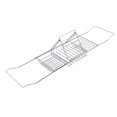 thumbnail image 1 of Adjustable Over The Bathtub Rack, Anti Erosion Light Luxury Convenient Storage Stainless Steel Shower Tub Tray with Phone Stand for Bath Balls, 1 of 7