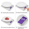 thumbnail image 3 of Food Kitchen Scale With Rechargeable, Digital Grams and Ounces for Weight Loss, Baking, Cooking, LCD Display, Stainless Steel, 3 of 5