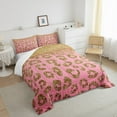 thumbnail image 3 of jejeloiu Chic Leopard Pattern Bedding Comforter Set,Gold Glitter Print Twin Comforter Sets,Jungle Cheetah Bedding Set For Girls Kids,Ultra Soft Home Decor,2pcs, 3 of 8
