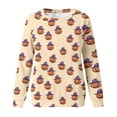 thumbnail image 2 of Uootdi Halloween Shirts for Women Plus Size Long Sleeve Tops Funny Witchy Pumpkin Ghost Graphic Gift Tees Cotton Crewneck Blouse s, 2 of 5