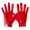 Red, variant on Cutters Rev Pro 5.0 Receiver Gloves Solid Red M