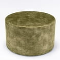 thumbnail image 2 of Omax Decor MADDOX 24" Round Ottoman Pouf Footstool in Green Velvet, 2 of 3