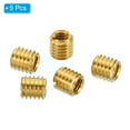 thumbnail image 3 of Unique Bargains Laiton Fileté Réparation Insert Écrou, 5 Pcs M6x1 à M4x0.7 Manchon Filetage Réducteur Vis Réducteur 6mm, 3 of 7