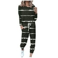 thumbnail image 2 of TrendVibe365 Sweat Outfits for Women 2 Pieces Plus Size Stripe Crewneck Long Sleeve Shirts and Jogger Sweatpants Casual Comfy Outfits Activewear Tracksuit Jogging Suits Sweatsuits, 2 of 5