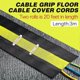 thumbnail image 2 of Cable Grip Floor Cable Cover Cords Cable Protector Cable Management Only For Commercial Office Carpet (black And Yellow,2 Pieces), 2 of 5
