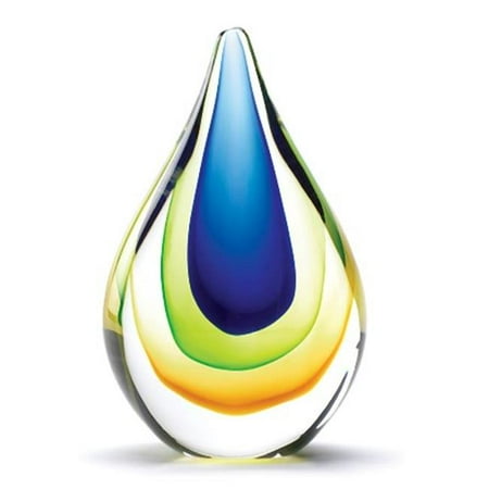 Amber Paperweight - Zingz & Thingz 57070242 Sommerso Art Glass Teardrop