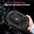 thumbnail image 2 of Altavoces estéreo para coche Pyle PL4163BK, 300 W, 4 x 6, triaxiales (par), 2 of 6