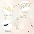 thumbnail image 4 of Unique Bargains 1 Set Birthday Girl Headband Tiara for Women Girl Rhinestone Happy Birthday Accessories Gold Tone Letter, 4 of 6