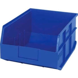 Quantum Plastic Stacking and Hanging Shelf Bin SSB445 11"W x 14"D x 7"H Blue