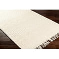 thumbnail image 3 of Hauteloom Ryne Boho Hand Woven Wool High Low Textured Area Rug - Farmhouse Moroccan Trellis Carpet for Living Room, Nursery - Handmade Zig Zag Bubble Weave - Ivory, Cream, Off White - 2'3" x 3'9", 3 of 8