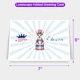 thumbnail image 5 of Happy 4th of July Patriotic Toy Fox Terrier Marching Band Uniform Balloons Fireworks 7x5in Folded Greeting Card Dog Lover Single Note Card with Envelope - 13009, 5 of 5