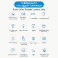 thumbnail image 4 of Boc P2Wireless Bluetooth Compatible 5.0 Écouteurs Tactiles Intelligents Écouteurs Gaming Écouteurs, 4 of 10
