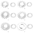 thumbnail image 2 of Fixed Gear Mountain Bike Wheel Cogs MTB Parts Threaded Lockrings Bicycle Sprocket Lock Rings Maintenance Cycling Crankset Accessories Replacing Parts 17T, 2 of 9