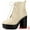 Cream, variant on DARING DIVA Women's Zip Platform Block Heel Combat Boots Black 7.5
