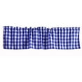 thumbnail image 2 of poplin gingham checkered window valance 58 wide royal blue, 2 of 2