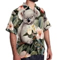 thumbnail image 2 of Koala Men's Casual Hawaiian Button Down Short Sleeve Summer Beach Printed Shirt, 2 of 6