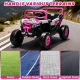 thumbnail image 6 of iRerts 12V Electric Ride on UTV, Powered Ride on Cars with Parent Remote Control, LED Lights, Music Player, Front Shock Absorbers, Ride on Toys for Kids Boys Girls Ages 3-4, Pink, 6 of 8