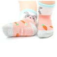 thumbnail image 5 of Fraobbg 12 Pack Baby Girls Non Slip Skid Crew Socks Toddlers Infant Cotton Grips Ankle Socks, 5 of 9