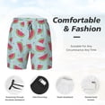 thumbnail image 6 of Picia Watermelon pattern Mens Swim Trunks with Compression Liner Stretch Beach Shorts Quick Dry with Zipper Pockets No-Chafing Board Shorts-X-Large, 6 of 9